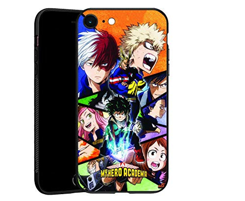 iPhone SE 2020, iPhone 7/8 Case Case Ultrathin Black TPU Cases, Cover for iPhone SE 2020, iPhone 7/8 Case, Anime My Hero Academia