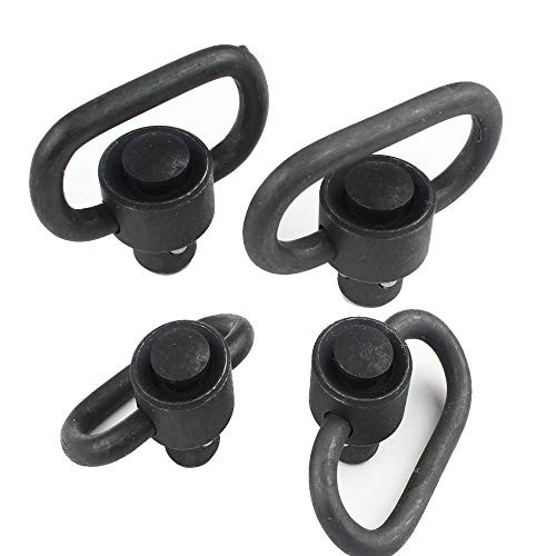 HONESTILL QD Sling Swivels Mount 1.25/1.5 inch, Tactical Quick Detach Push Button, Loop Heavy Duty Push Button Swivels?Pack of 4? -1.25inch-