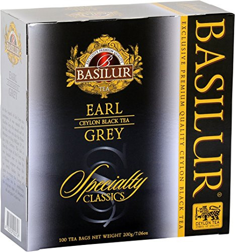 Basilur Earl Grey Specialty Classics Collection - 100 Count String and Tag Tea Bags