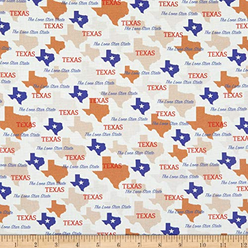 Windham Fabrics Whistler Studios State Pride Texas Fabric, Blue/Red