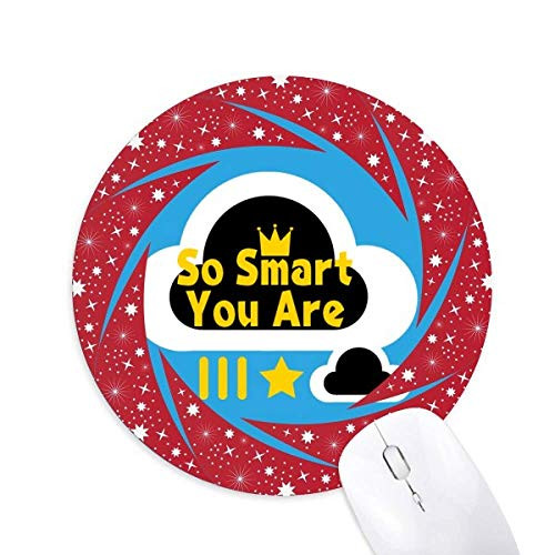 Fools Praised Played Clever Wheel Mouse Pad Round Red Rubber