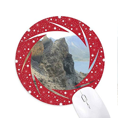 Tianchi Cliff Wheel Mouse Pad Round Red Rubber