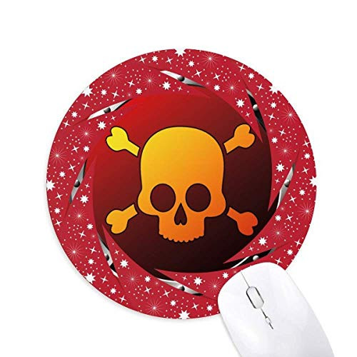 Logo Lethal Substance Wheel Mouse Pad Round Red Rubber