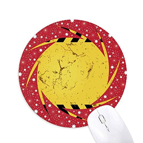 Logo Car Leading Line Wheel Mouse Pad Round Red Rubber