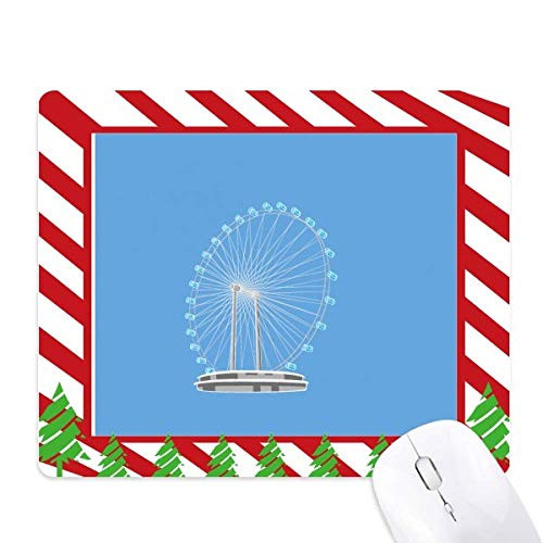 Singapore Ferris Wheel Mouse Pad Candy Cane Rubber Pad Christmas Mat