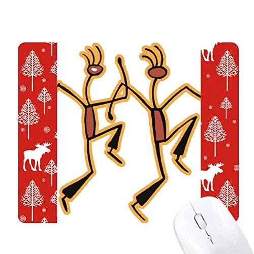Egypt Figure Dancing Funny Pattern Christmas Woods Forest Deer Elk Mouse Pad