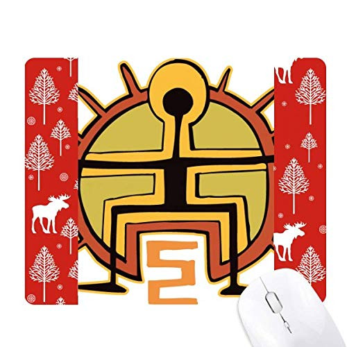 Egypt Figure Sun Totem Abstract Christmas Woods Forest Deer Elk Mouse Pad