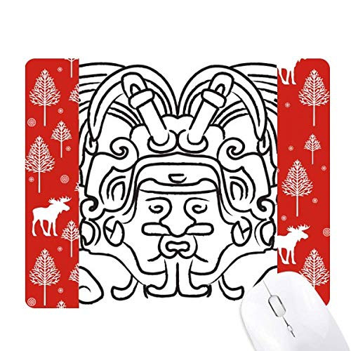 Egypt Figure Wings Fresco Asymmetric Christmas Woods Forest Deer Elk Mouse Pad