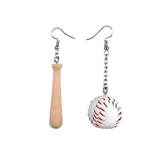 Baseball Earrings for Women - Baseball Jewelry for Women - Baseball Mom Earings - 3D Baseball Danglers - Asymmetric Ball and Bat Dangles - Baseball Cheer Leader Earrings - Baseball Gifts -Bat  and  Ball- Baseball Earrings for Women - Baseball Jewelry for Women - Baseball Mom Earings - 3D Baseball Danglers - Asymmetric Ball and Bat Dangles - Baseball Cheer Leader Earrings - Baseball Gifts -Bat  and  Ball-