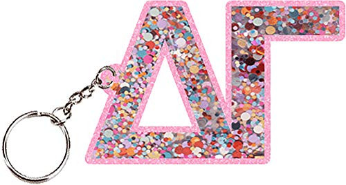 Delta Gamma Glitter Sorority Keychain