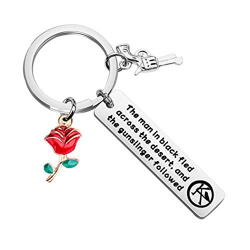 TGBJE The Movie Inspired Gift The Man in Black Fled Across The Desert and The Gunslinger Followed Keychain -Black Keychain-