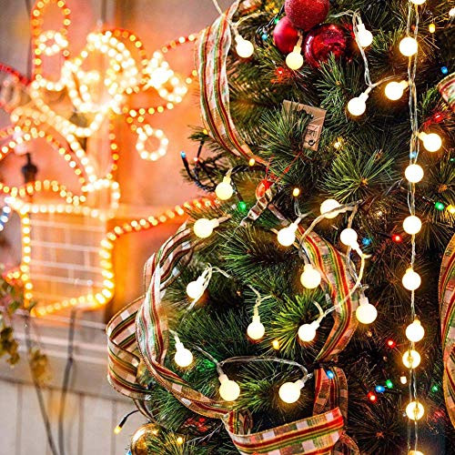 33ft 100 LED Globe String Lights Globe Fairy String Light 8 Modes with Remote Control, Battery Operated,Decorative String Lights for Home, Party,Christmas,Wedding,Garden -Warm White- 33ft 100 LED Globe String Lights Globe Fairy String Light 8 Modes with Remote Control, Battery Operated,Decorative String Lights for Home, Party,Christmas,Wedding,Garden -Warm White-