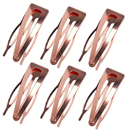 NYK 24 Pieces Double Grip Hair Clips Metal Snap Hair Clips Hair Barrettes for Hair Making, Salon Supplies -Rose Gold- NYK 24 Pieces Double Grip Hair Clips Metal Snap Hair Clips Hair Barrettes for Hair Making, Salon Supplies -Rose Gold-