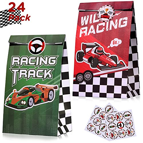 24 Pack Race Car Party Favor Bags Racing Party Supplies Goodie Bags with 36pcs Stickers Car Themed Candy Treat Bags for Birthday Christmas Baby Shower Party Supplies 24 Pack Race Car Party Favor Bags Racing Party Supplies Goodie Bags with 36pcs Stickers Car Themed Candy Treat Bags for Birthday Christmas Baby Shower Party Supplies