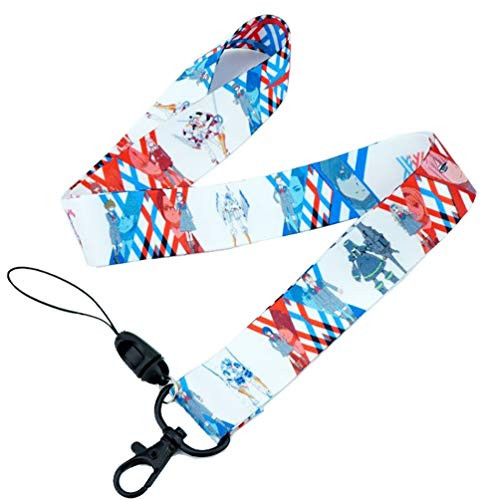 RedDoor-Hill Anime Darling in The FRANXX Neck Strap Lanyard Charm Badge Holder Rope Keychain