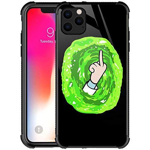 CARLOCA iPhone 12 Pro Max Case,iPhone 12 Pro Max Cases for Boys,Green Vertical Middle Finger Pattern Design Shockproof Anti-Scratch Case for Apple iPhone 12 Pro Max