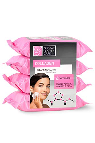 Global Beauty Care Cleansing Wipes - 120 Count 4-Pack -Collagen-