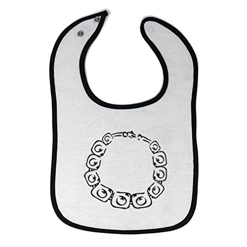 Toddler  and  Baby Bibs Burp Cloths Necklace Funny Humor White Cotton Items for Girl Boy Ad Black Design Only Toddler  and  Baby Bibs Burp Cloths Necklace Funny Humor White Cotton Items for Girl Boy Ad Black Design Only
