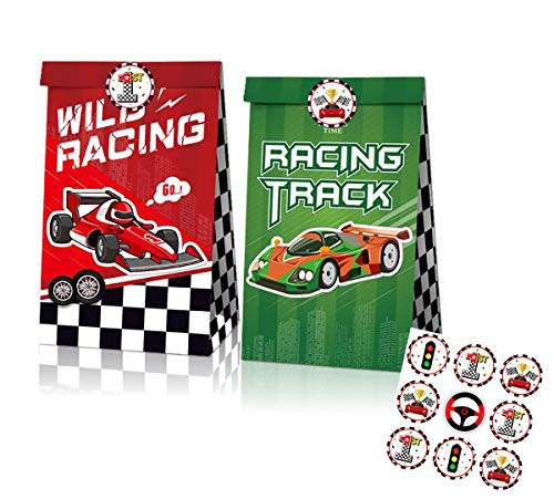 12 Pack Race Car Party Favor Gift Bags with Stickers Race Car Goodie Candy Treat Bags for Checkered Racing Car Themed Birthday Party Decoration Supplies 12 Pack Race Car Party Favor Gift Bags with Stickers Race Car Goodie Candy Treat Bags for Checkered Racing Car Themed Birthday Party Decoration Supplies