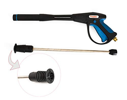 Thunder Hardware 3000 PSI Pressure Washer Gun with 0-60 degree Variable Wand Spray Nozzle with Universal M22-14 Connector Honda Excell Troybilt, Generac, Simpson, Briggs Stratton Pressure Washers