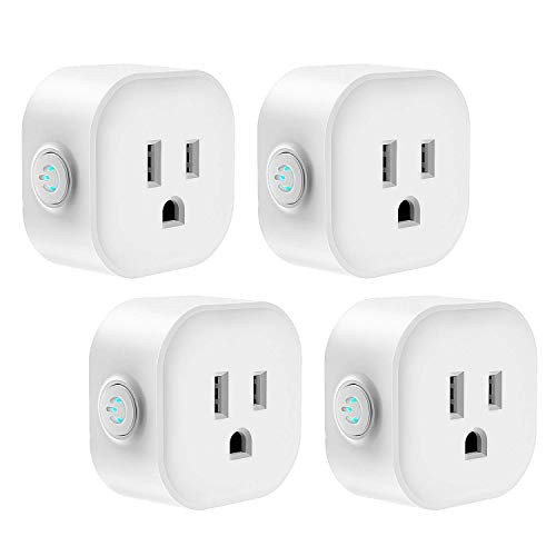 Smart Plug, Wifi Smart Outlet Switch Works with Alexa & Google Assistant, Remote Control Your Devices Anywhere, Voice Control with Echo & Google Home, IFTTT, No Hub Required, 4-Pack