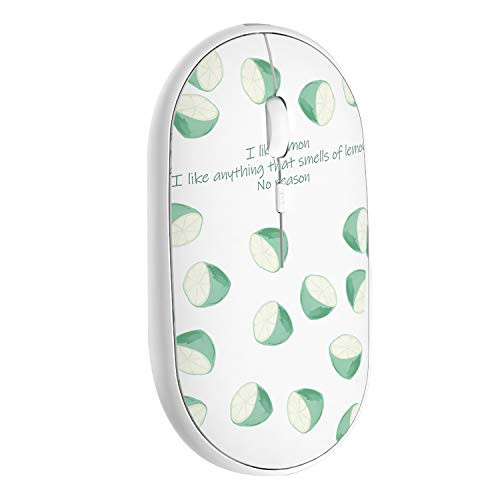 Bluetooth Mouse, Noiseless Mouse with USB Receiver, Slim Dual Mode-Bluetooth  plus USB- Rechargeable Bluetooth Wireless Mouse for Laptop, iPad, MacBook Pro,Computer,Notebook, PC -Lemon-