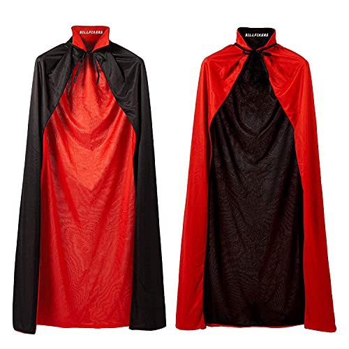 Billfixers Unisex Cosplay Halloween Witch Party Reversible Hooded Adult and Kids Vampires Cape Cloak