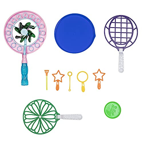 Noheiwur Bubble Wands Set, 11 Pack Giant Bubble Wands Toy Set Large Bubble Wands with Tray Bulk for Kids Summer Outdoor Activity Party Favors,Suitable for All Age People