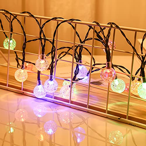 Gliansen Solar String Lights Garden 20 LED 16Ft Outdoor String Lights Multi-Colored Waterproof Crystal Ball Fairy Lights, Decoration Lighting for Home, Garden, Patio, Yard, Christmas?Multicolor? Gliansen Solar String Lights Garden 20 LED 16Ft Outdoor String Lights Multi-Colored Waterproof Crystal Ball Fairy Lights, Decoration Lighting for Home, Garden, Patio, Yard, Christmas?Multicolor?