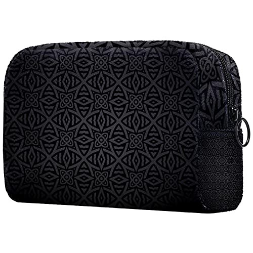 Small Makeup Bag Zipper Pouch, Portable Travel Cases Makeup Bags For Women Men Girls, Makeup Bag Zipper Pouch Abstract Black Small Makeup Bag Zipper Pouch, Portable Travel Cases Makeup Bags For Women Men Girls, Makeup Bag Zipper Pouch Abstract Black