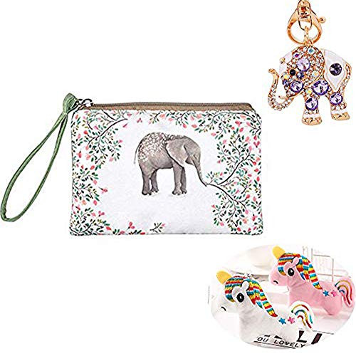 Elephant Keychain Sparkling Keyring Crystal Purse Pendant Rhinestones Handbag Charm -Purse and Keychain-