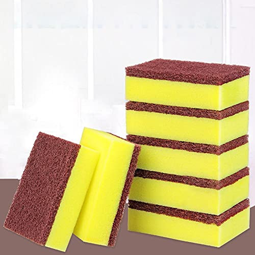 5pcs Microfiber Sponge Kitchen Cleaning Tools Washing Towels Wiping Rags Sponge Scouring Pads Dish Cleaning Cloth