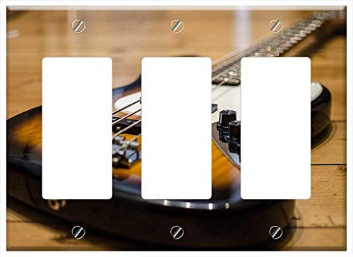 Switch Plate Triple Rocker/GFCI - Bass Guitar Bass E Bass Instrument Strings