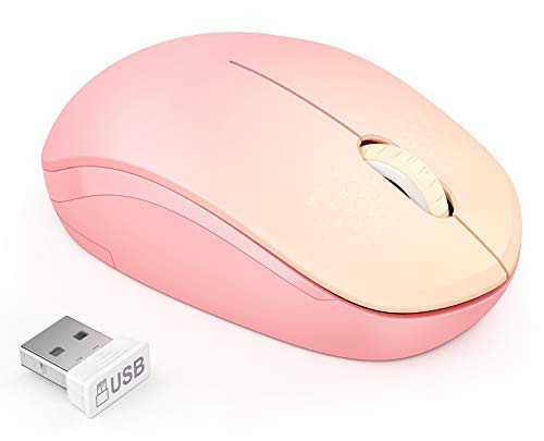 seenda Wireless Mouse, 2.4G Noiseless Mouse with USB Receiver Portable Computer Mice for PC, Tablet, Laptop, Notebook with Windows System - Gradient Pink seenda Wireless Mouse, 2.4G Noiseless Mouse with USB Receiver Portable Computer Mice for PC, Tablet, Laptop, Notebook with Windows System - Gradient Pink