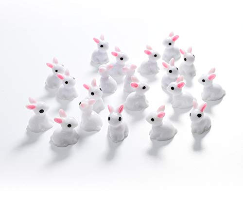 TCJJ 60 Pieces Easter Mini Bunny Figurines Fairy Garden Animals Miniature Ornaments for Fairy Garden Flower Pot Cake Topper Home Easter Decoration -Pack of 60- TCJJ 60 Pieces Easter Mini Bunny Figurines Fairy Garden Animals Miniature Ornaments for Fairy Garden Flower Pot Cake Topper Home Easter Decoration -Pack of 60-