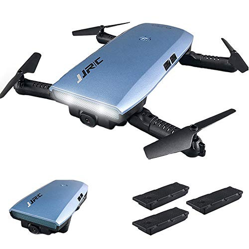 JJRC H47 RC Drone with 720P HD WiFi FPV Camera Quacopter with Gravity Sensor Foldable Drone Helicopter Quadcopter-3 Batteries, Altitude Hold, Headless Mode(Blue)