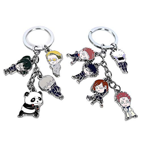 Gankchen Gojo Satoru Keychains Yuji Itadori Cosplay Keychain Gojo Satoru Zinc Alloy Keychains Maki Zenin Cute Keyring Car Keychains Key Ring Key Tag 9 Roles