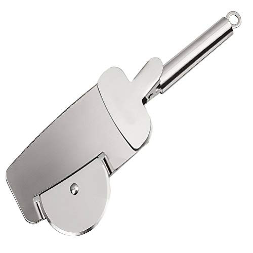 BESTonZON Stainless Steel Pizza Wheel Cutter with Handle Pizza Pastry Dough Wheels Cutter Slicer Kitchen Baking Tools