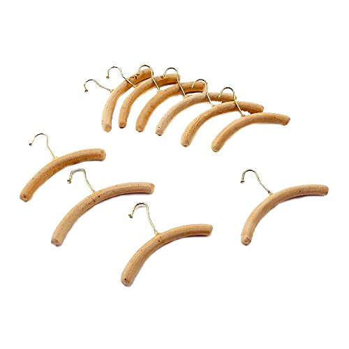 Melody Jane Dollhouse 10 Wooden Coat Hangers Miniature 1-12 Bedroom Wardrobe Accessory