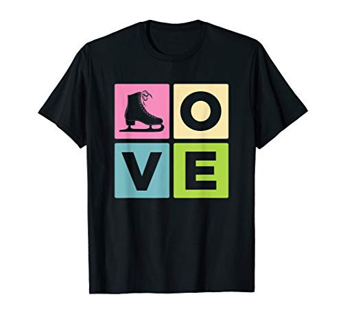Figure Skating Love Vintage Retro Ice Skate Figure Skater T-Shirt Figure Skating Love Vintage Retro Ice Skate Figure Skater T-Shirt