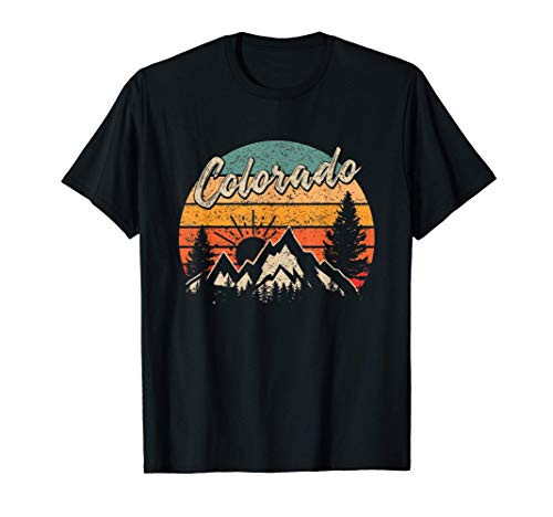 Colorado Vintage Retro 4th Of July Mountains Mountaineer USA T-Shirt