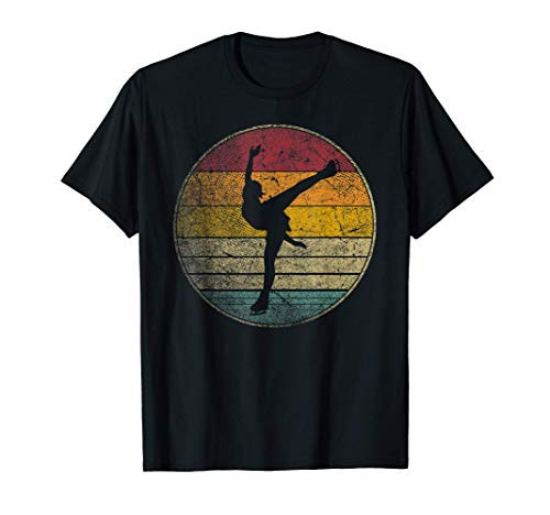 Figure Ice Skating Skater Skate Retro Style Vintage 70s 80s T-Shirt