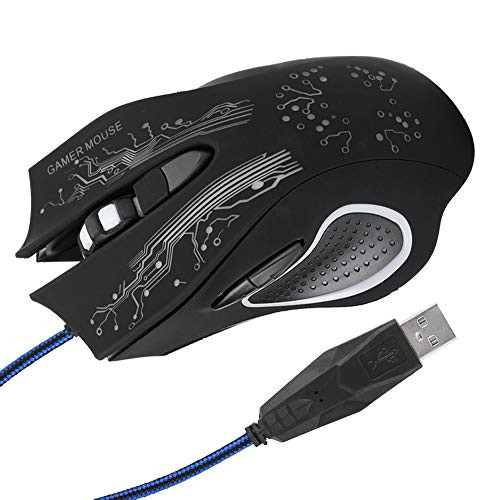 V BESTLIFE Wired Gaming Mouse PC Gaming Mice Black Computer Mice Mouse LED Luminous 6 Key USB Home Office Gaming Universal Computer Accessorie-Black- V BESTLIFE Wired Gaming Mouse PC Gaming Mice Black Computer Mice Mouse LED Luminous 6 Key USB Home Office Gaming Universal Computer Accessorie-Black-