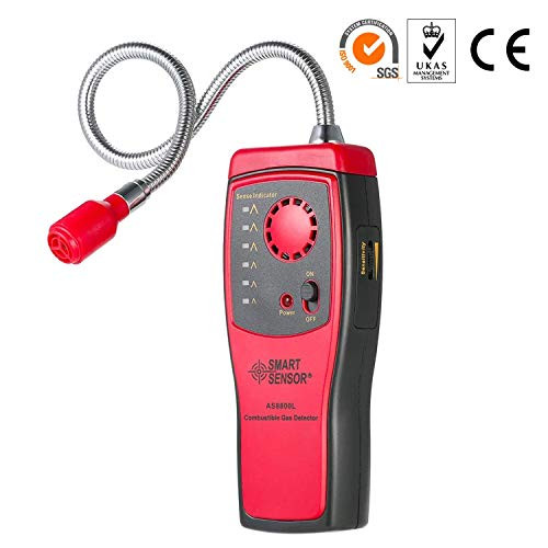 SGILE Gas Detector, Portable Natural Propane Leak Detector Sensor, Combustible Gas Sniffer with Sound Warning, Adjustable Sensitivity and Flex Probe
