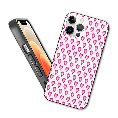 Designed for iPhone 12 Case,Cute He Figures with Ombre Inspired Effect C oon Style Romance Love,for The iPhone 12 TPU,IP12-6.1