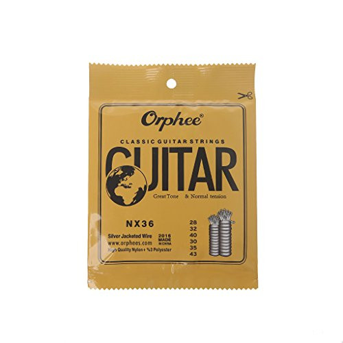 Sixinu Classical Guitar Strings Nylon  and  Silver Plated Wire Hard Normal Tension NX-35/36