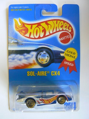 Hot Wheels Gold Medal Speed Sol-Aire CX4 1991 Collector 254 Gold Lace Wheels
