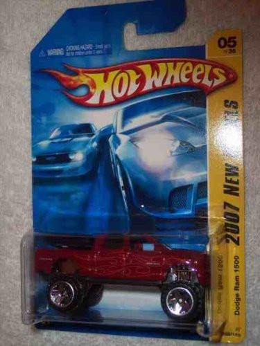 Hot Wheels 2007 New Models 5 Dodge Ram Red 1500 2007-5 Collectible Collector Car