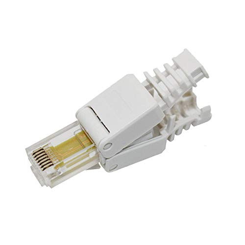 HEGGW Tool-Free Crimping RJ-45 Connector Modular Plug, Short Version UTP Cat6