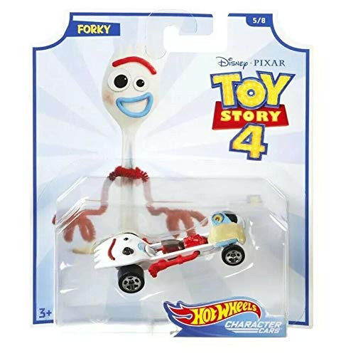 DieCast Hotwheels Disney Character Cars ToysStory4 -Forky- 1-64 Scale
